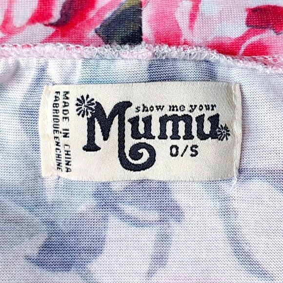 Show Me Your Mumu Knee Length Pink Floral Lightweight Jersey Kimono Robe O/S - Picture 7 of 9